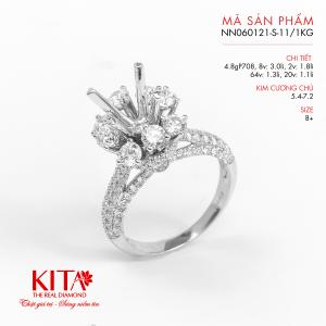 Vỏ Nhẫn Kim Cương Vàng Trắng